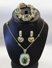 Lauren G Adams Enameled Gold Plated Necklace Set