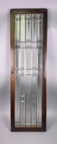 Antique Arts and Crafts Leaded Glass Door Panel