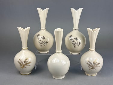 A Group of Lenox Bulbous Bud Vases