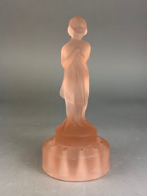 Cambridge Satin Peach Draped Lady Flower Frog