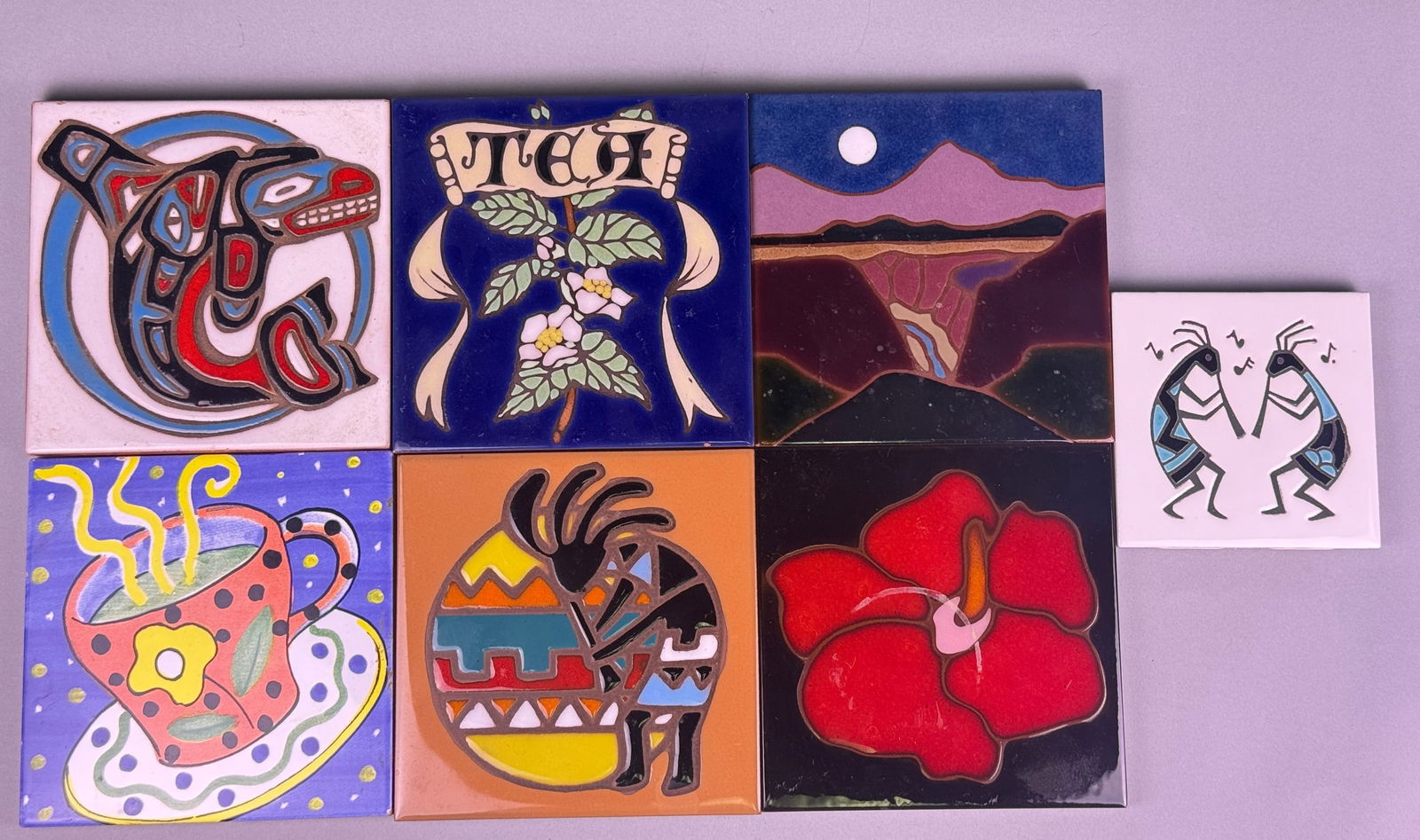 A Collection of Southwest Art Tiles by Earthtones, Teissedre Designs, and Others (1 of 9)