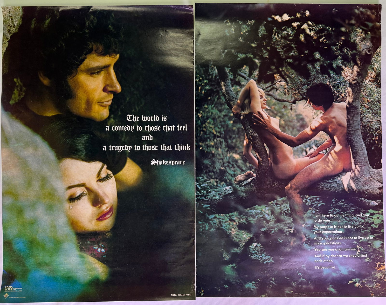 Vintage 1970s Posters: Pair of posters measuring approximately 22â€? x 34â€?good overall condition with minor edge wear and creasing