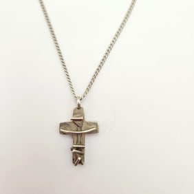 925 Sterling Abstract Crucifix 7.2 Grams