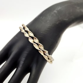 Pair Sterling Bracelets 22.7 Grams