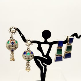 Sterling Silver Earrings 18.6 Grams