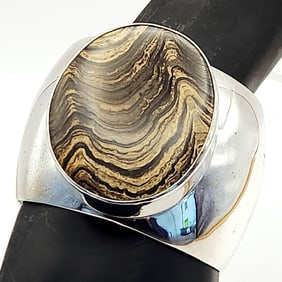 Sterling Stromatolite Cuff 106.6 Grams