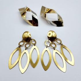 Vermeil Earrings 43.8 Grams