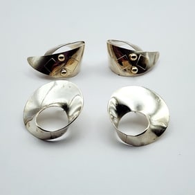 Sterling & 14K Earrings 19.5 Grams