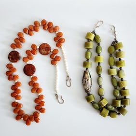 Stone Necklaces Including Nephrite Jade