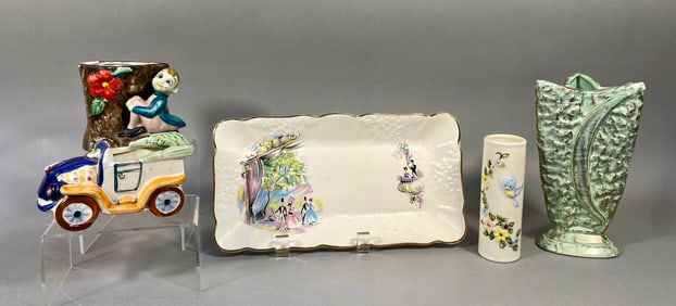 A Collection of Mid-20th Century Ceramics, including an Empire Porcelain Co. 'Gaiety Days' Tray and