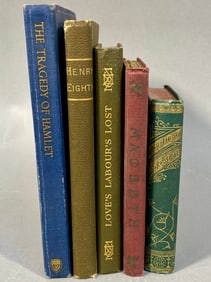 Five Small-Format Editions of William Shakespeare's Works, Late 19th to Early 20th Century