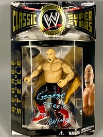 WWE Classic Superstars Series 2 George 'The Animal' Steele Jakks Action Figure, Signed and Numbered