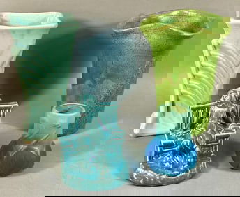 A Group of Early to Mid-20th Century Glazed Ceramic Art Pottery