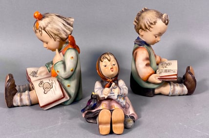 Three M.I. Hummel Goebel Figurines, including 'Happy Pastime' #69