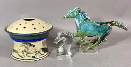 Three Equestrian-Themed Decorative Objects