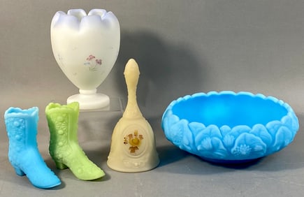 A Collection of Fenton Art Glass, including Daisy & Button Boots