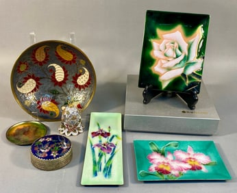 A Collection of Japanese Ando Cloisonne Enamel Wares