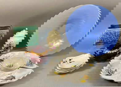 A California Originals 1033-2 Floral Lazy Susan Set and a Collection of Mid-20th Century American