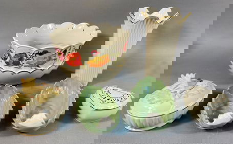 A Collection of Lenox Decorative Ceramic Items, including 'Poppies on Pink' Bowl and 'Meridian