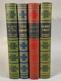 A Set of Four 'The World's Popular Classics' Art-Type Edition Books by Books, Inc.