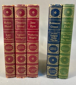 A Collection of Five J. J. Little & Ives Library Edition Classic Literature Books, 1946-1952