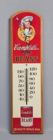 A 1987 Campbell's Pork and Beans Advertising Thermometer