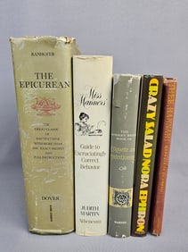 A Collection of Five Books, including 'Miss Manners' Guide to Excruciatingly Correct Behavior'