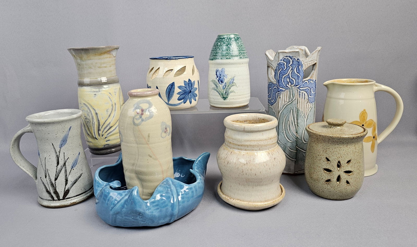 A Collection of Ten Contemporary Handcrafted Glazed Ceramic Pottery Vessels (1 of 20)