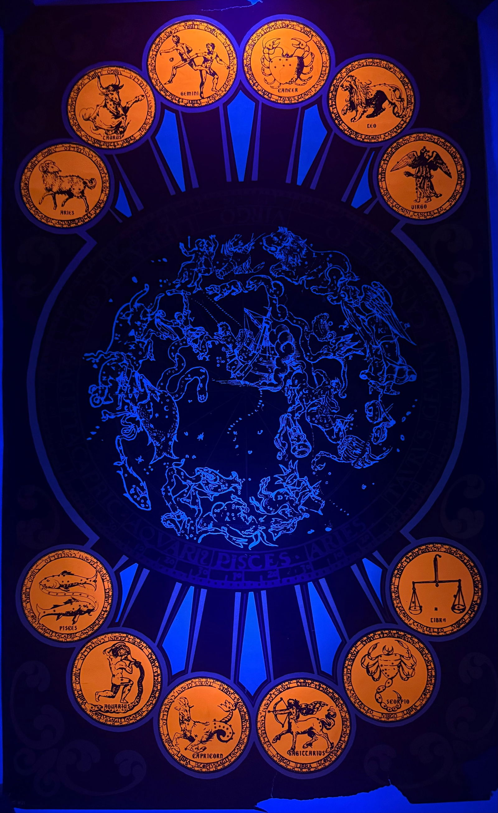 Vintage Psychedelic Blacklight Zodiac Poster, 'Zodiac M 21' by Insanity Chicago (1 of 10)