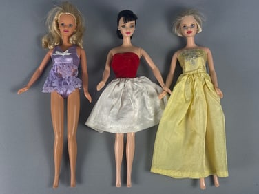 Three Vintage Mattel Barbie Dolls