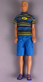 Mattel Ken Doll, Stylin' Looks Fashions, with Blue Striped Shirt and Shorts
