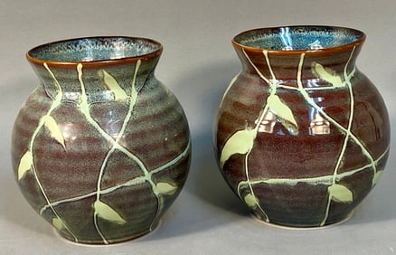 A Pair of Oneida 'Mirage' Stoneware Vases