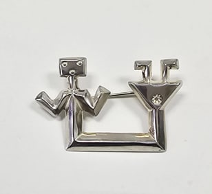 Sterling Native American Kachina Pin 8.8 Grams