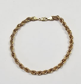 10K Yellow Gold Chain Bracelet 3.7 Grams