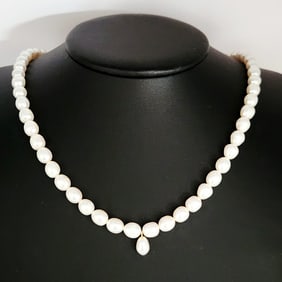 14K Gold & Pearl Necklace 30.5 Grams