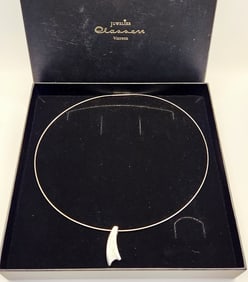 Sterling Wave Pendant Necklace 7.1 Grams