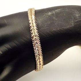 925 Vermeil Chevron Bracelet 12.7 Grams