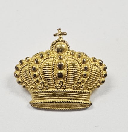 Vintage Sporrong Gold Plated Crown Pin Brooch: Vintage Sporrong Gold Plated Crown Pin Brooch