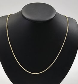 14K Yellow Gold Long Chain Necklace 8.3 Grams