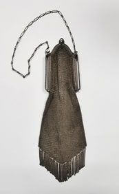 Antique Whiting & Davis Steel Cut Mesh Evening Bag