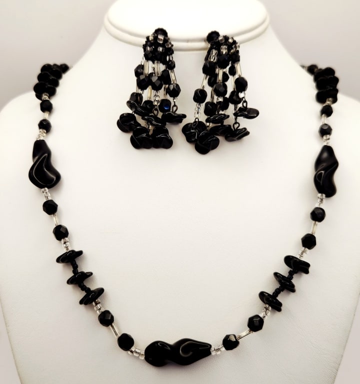 Miriam Haskell Necklace & Screw Back Earrings Set (1 of 10)