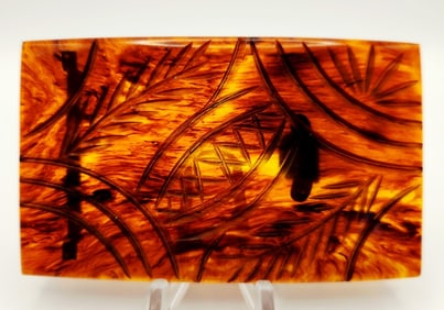 Vintage Carved Tortoise Shell Buckle