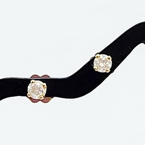 14K Gold Diamond Earrings 0.5 Grams