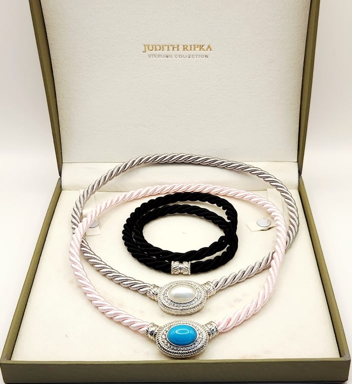 Judith Ripca Sterling Cord Necklaces 70.7 Grams (1 of 9)