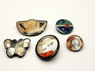 Art Deco Inlay Crushed Stone Abalone