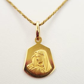 14K Gold Virgin Mary Pendant 3 Grams