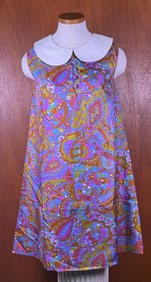 Vintage 1960s/70s Psychedelic Paisley Print Shift