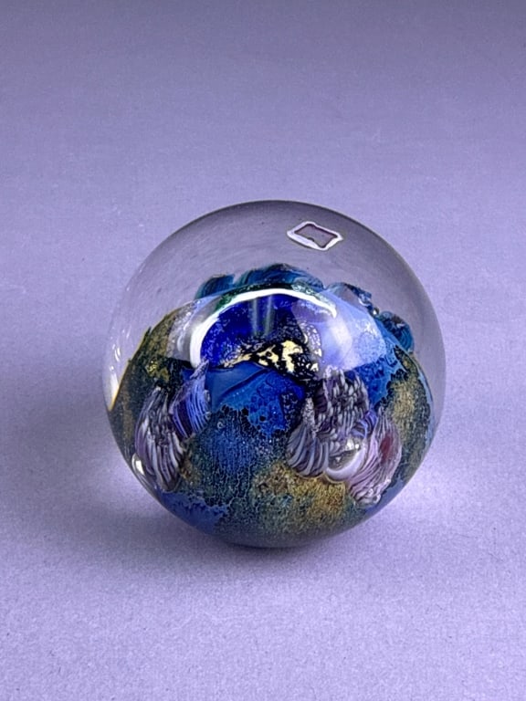 Signed Art Glass Paperweight (1 of 5)