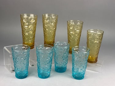 A Set of Eight Anchor Hocking Lido Milano Tumblers