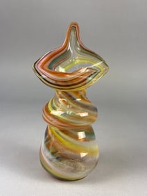 A Multi-Colored Studio Art Glass Hand Blown Swirl